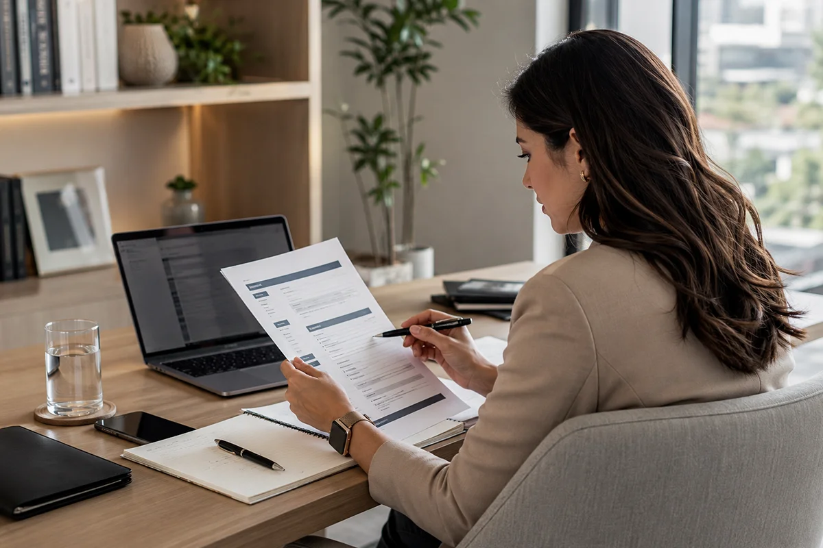 Profesional mexicana preparando un CV profesional en 2026