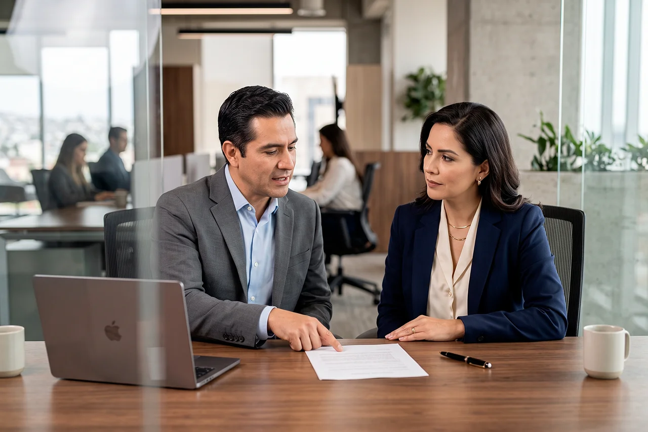 Directivos mexicanos en una sesión de consultoría estratégica de Talento Humano